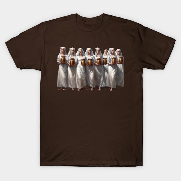 Eight Maids Milking Cut Out T-Shirt by taiche